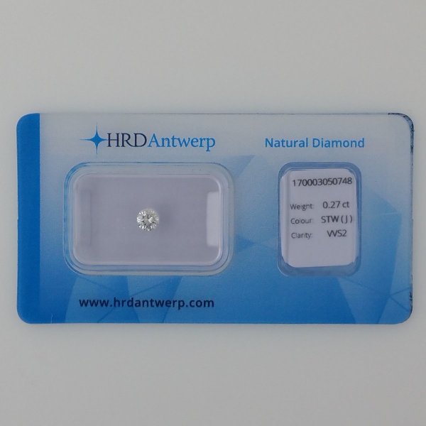 Natural diamond - 0.27 carat J/VVS2